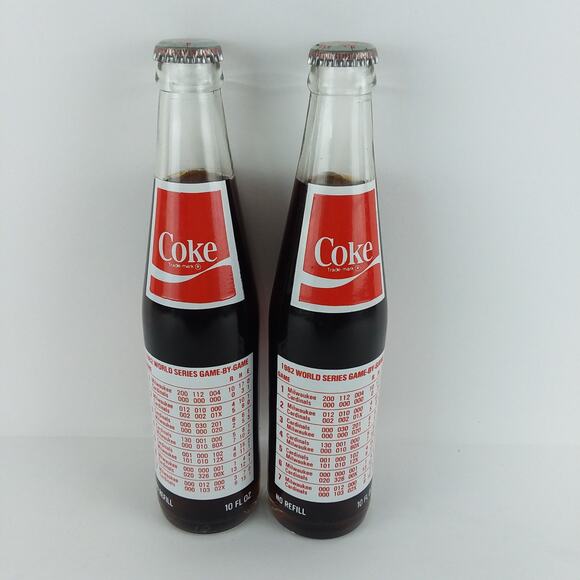 2 VINTAGE St. Louis Cardinals 1982 World Series Champions Coca-Cola Bottles - Picture 5 of 6